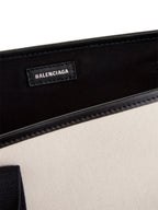 Balenciaga Navy Cabas Small Tote Bag Natural Black