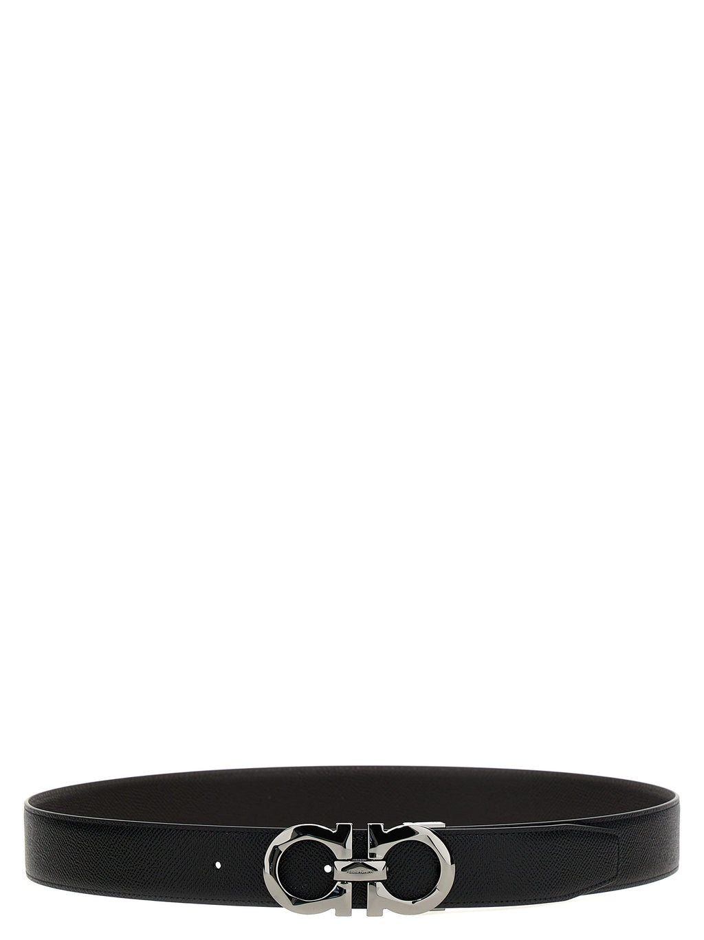 Ferragamo Gancini Reversible Black & Brown Leather Belt