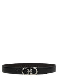 Ferragamo Gancini Reversible Black & Brown Leather Belt