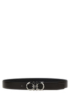 Ferragamo Gancini Reversible Black & Brown Leather Belt