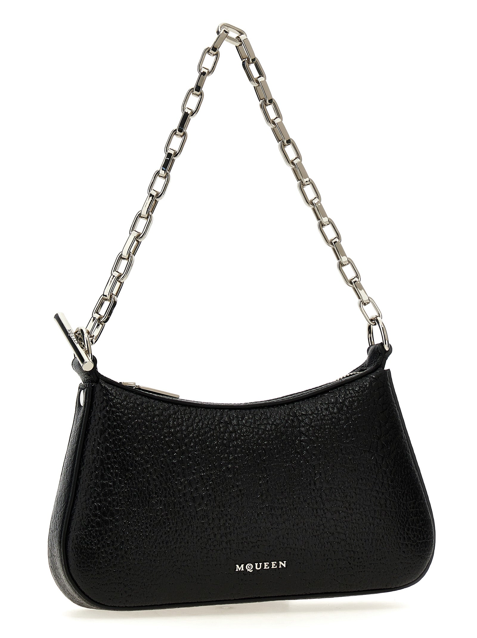 McQueen T-Bar Mini Shoulder Bag Black