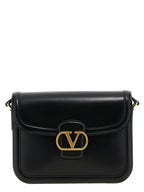 Valentino Garavani 9TO5 Black Leather Shoulder Bag