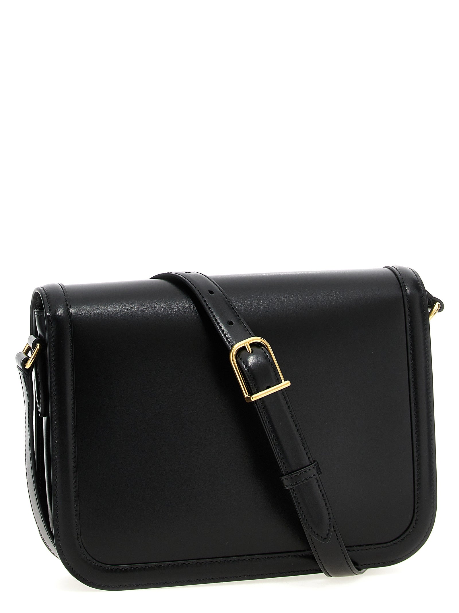 Valentino Garavani 9TO5 Black Leather Shoulder Bag