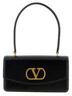 Valentino Garavani Vain Black Leather Shoulder Bag