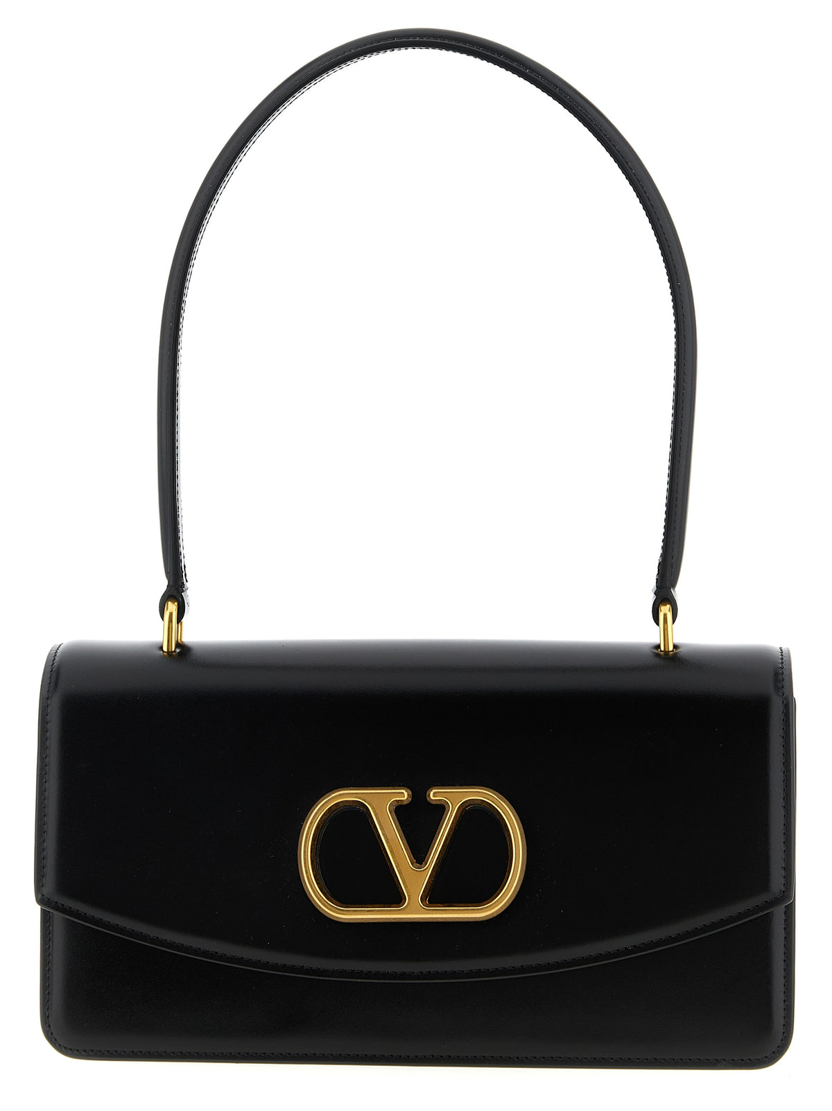 Valentino Garavani Vain Black Leather Shoulder Bag