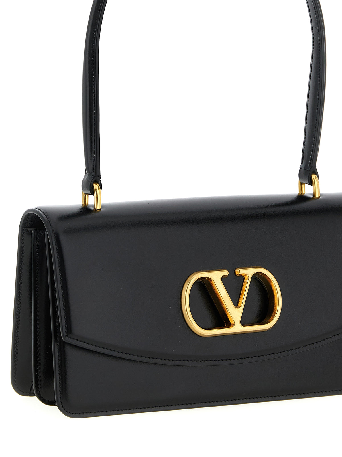 Valentino Garavani Vain Black Leather Shoulder Bag