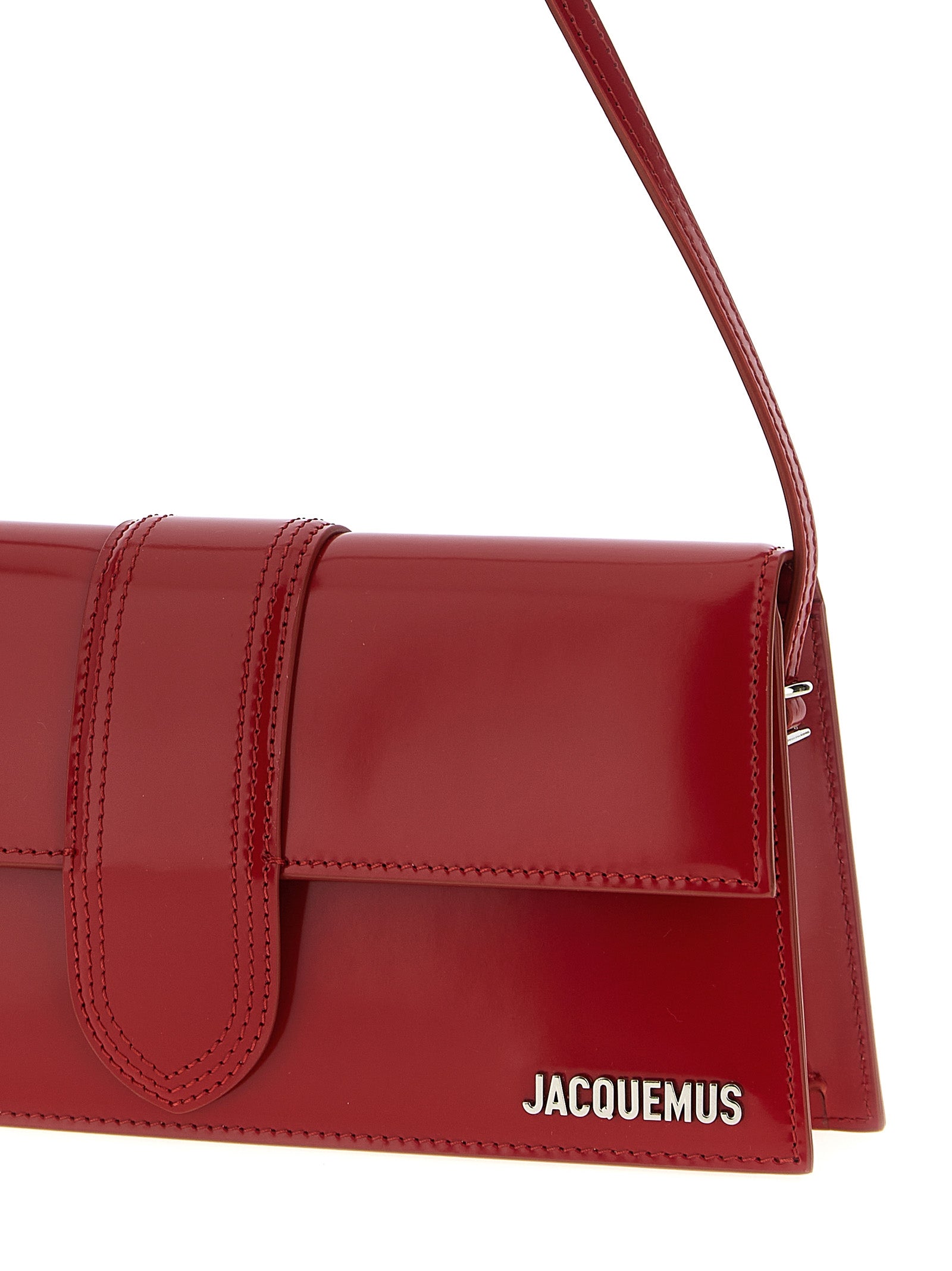 Jacquemus Le Bambino Long Red Leather Shoulder Bag