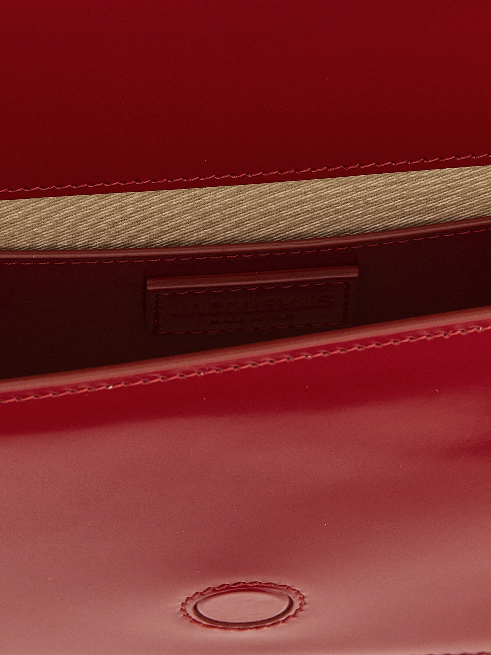 Jacquemus Le Bambino Long Red Leather Shoulder Bag