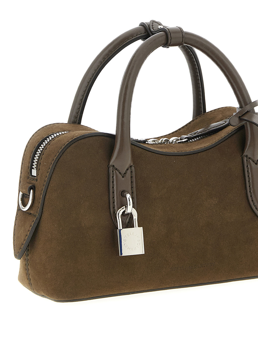 Stella McCartney Ryder Suede-Effect Crossbody Bag Moka