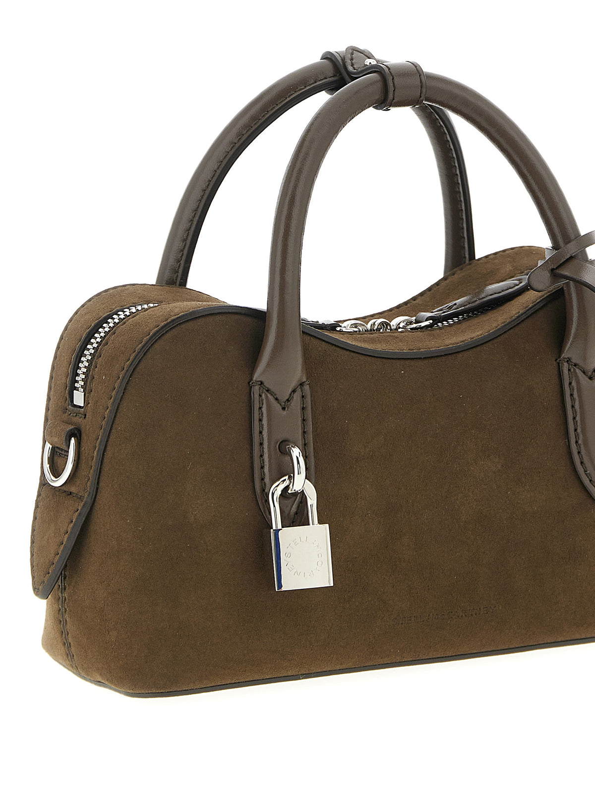 Stella McCartney Ryder Suede-Effect Crossbody Bag Moka