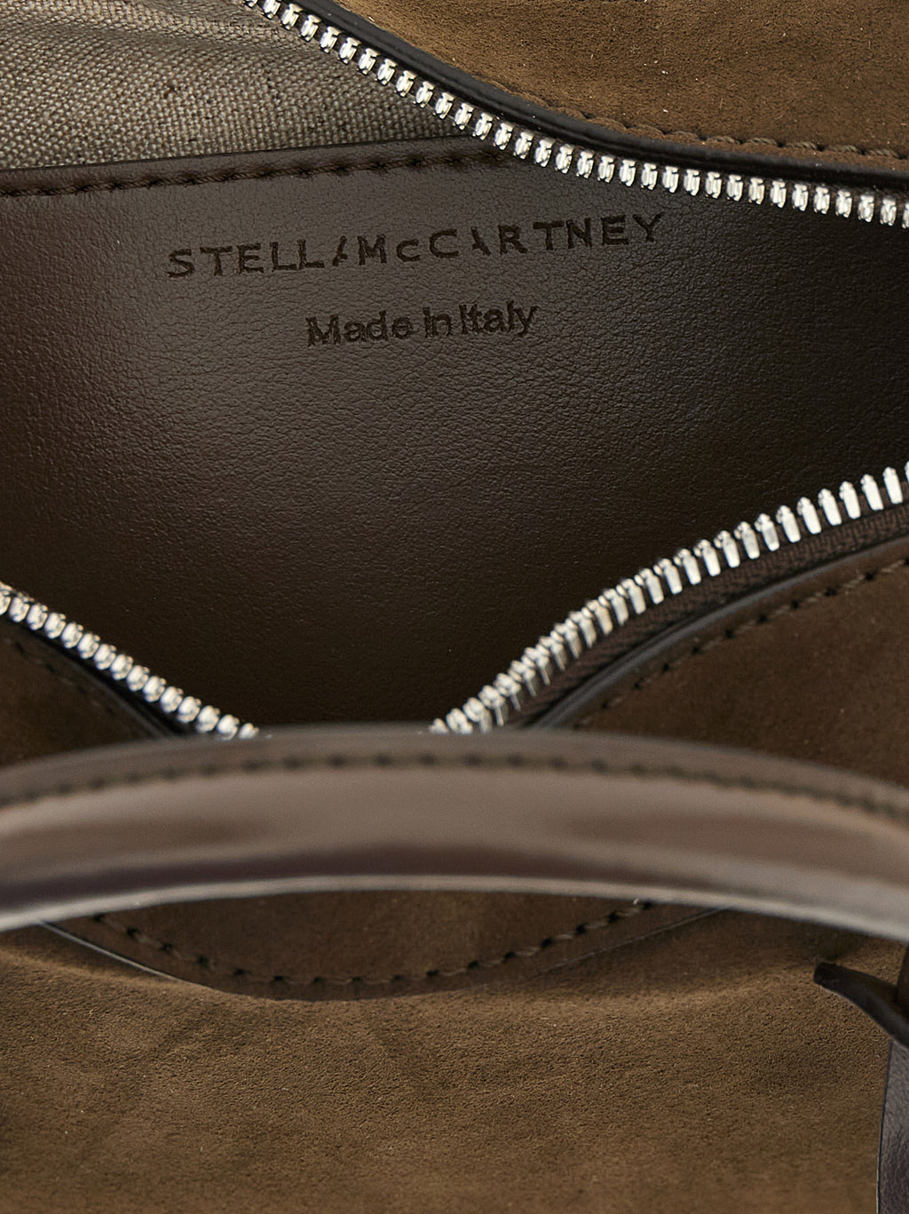 Stella McCartney Ryder Suede-Effect Crossbody Bag Moka