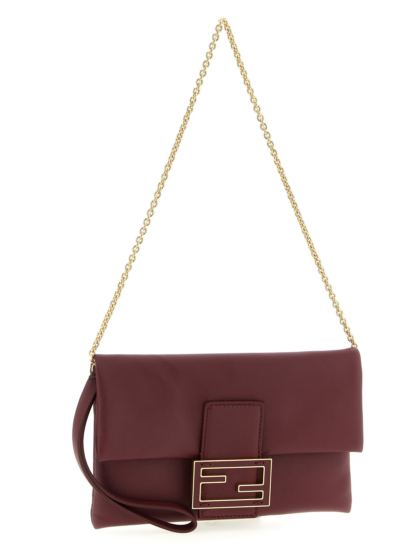 Fendi Mamma Baguette Pouch Bordeaux