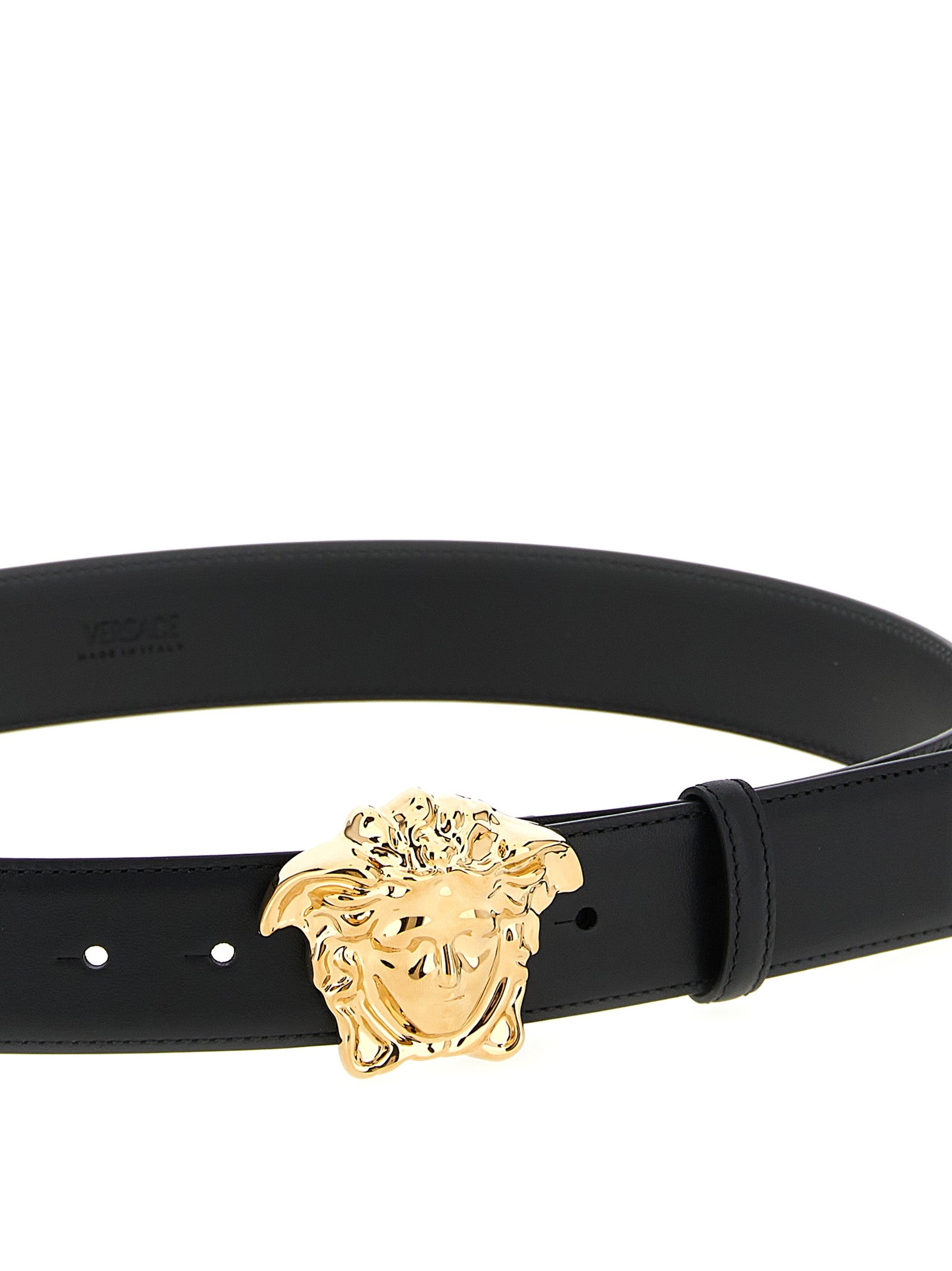 Versace Medusa Leather Belt Black