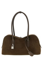 Stella McCartney Ryder Suede-Effect Crossbody Bag Moka