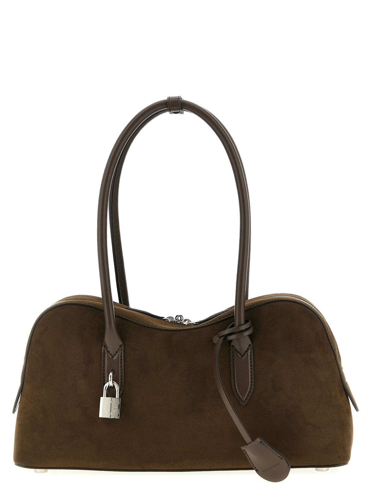 Stella McCartney Ryder Suede-Effect Crossbody Bag Moka