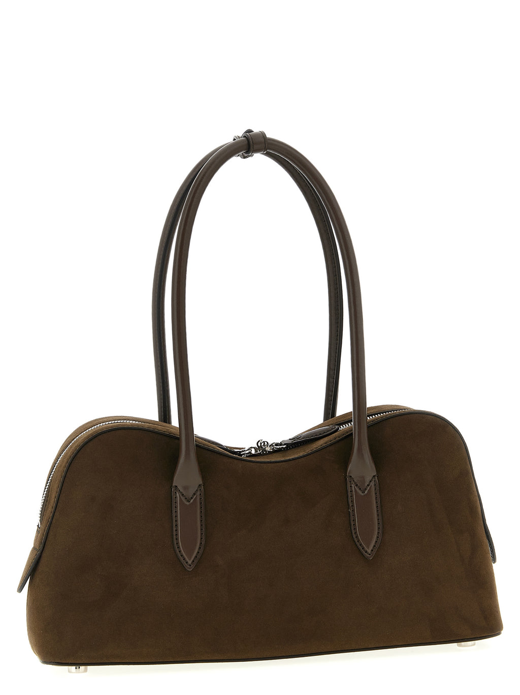 Stella McCartney Ryder Suede-Effect Crossbody Bag Moka