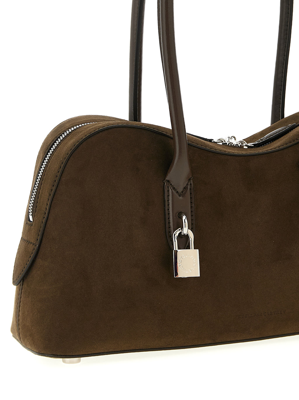 Stella McCartney Ryder Suede-Effect Crossbody Bag Moka