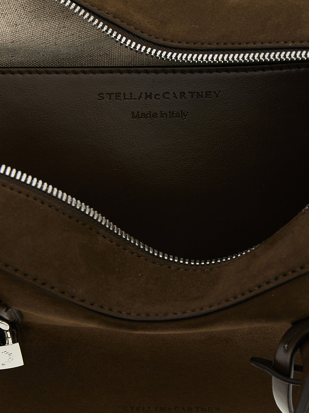 Stella McCartney Ryder Suede-Effect Crossbody Bag Moka