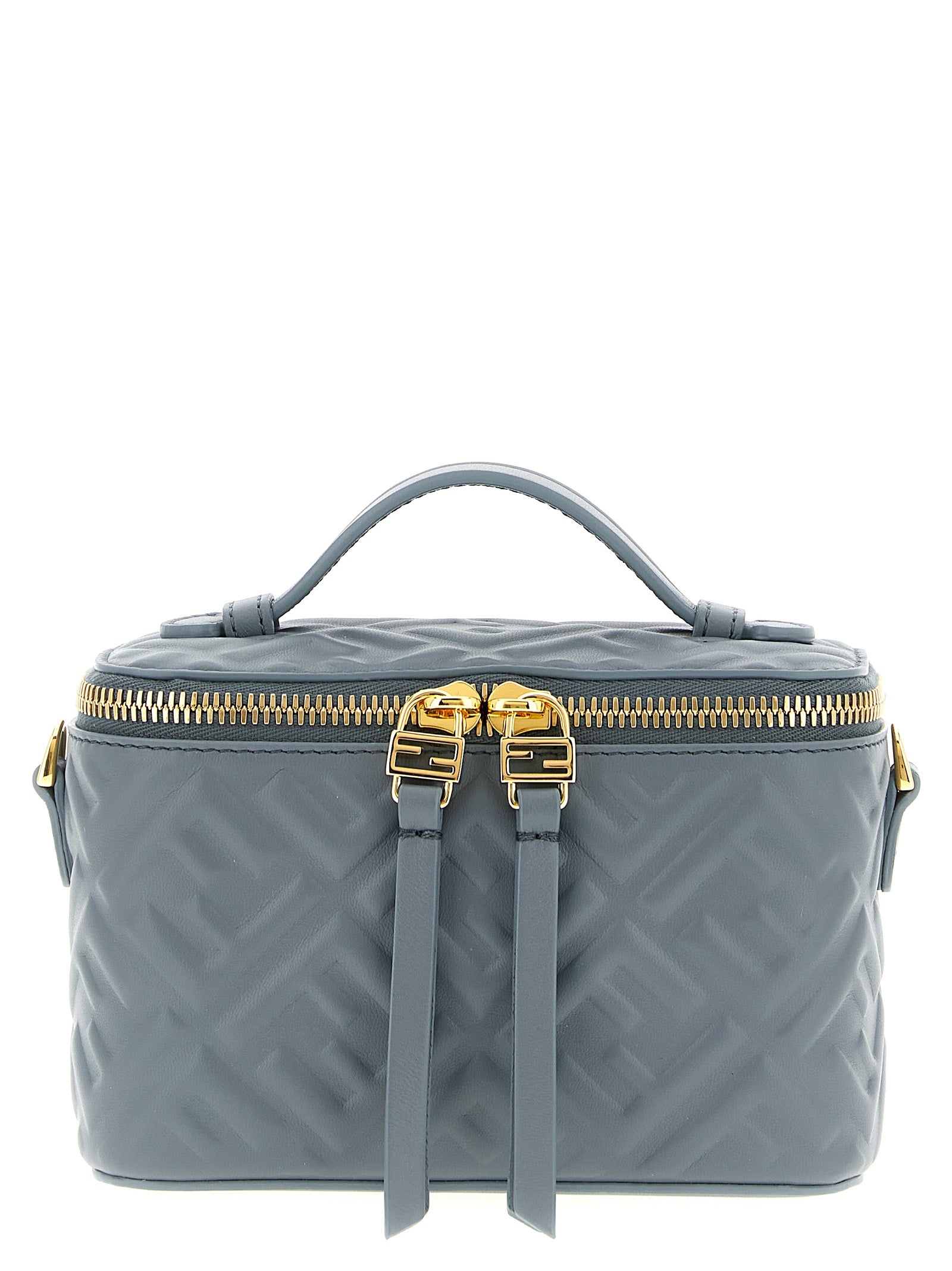 Fendi Vanity FF Nappa Handbag Light Blue