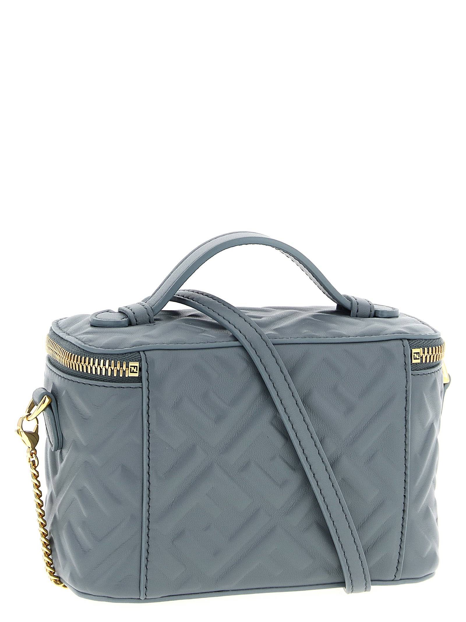 Fendi Vanity FF Nappa Handbag Light Blue