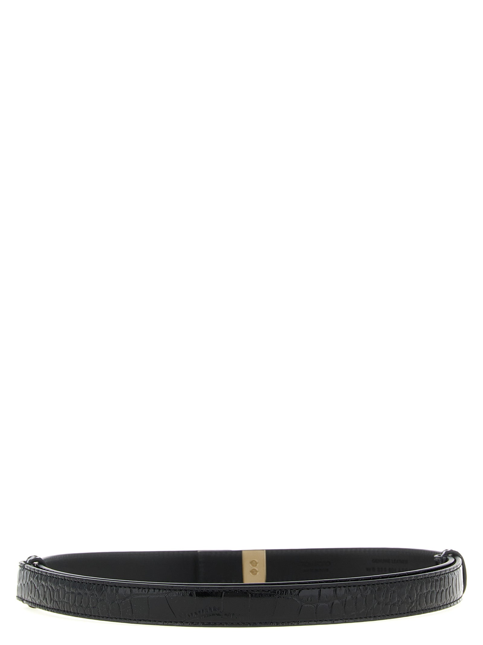 Tom Ford Croc-Embossed Leather Belt Black
