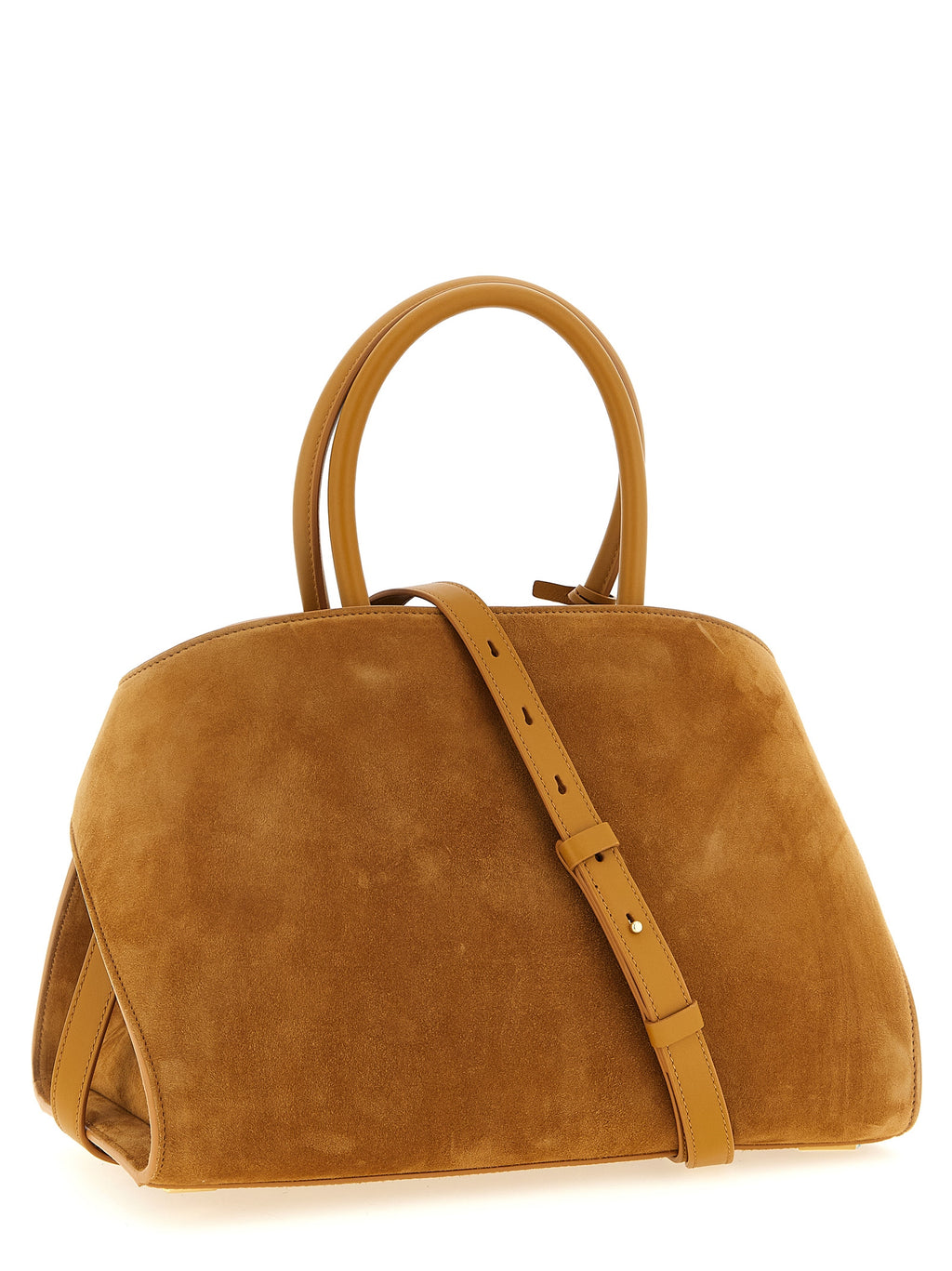 Ferragamo Hug TH S Brown Suede Leather Handbag