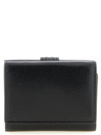 Chloé Mini Paddington Black Grained Leather Tri-Fold Wallet