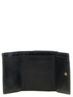 Chloé Mini Paddington Black Grained Leather Tri-Fold Wallet