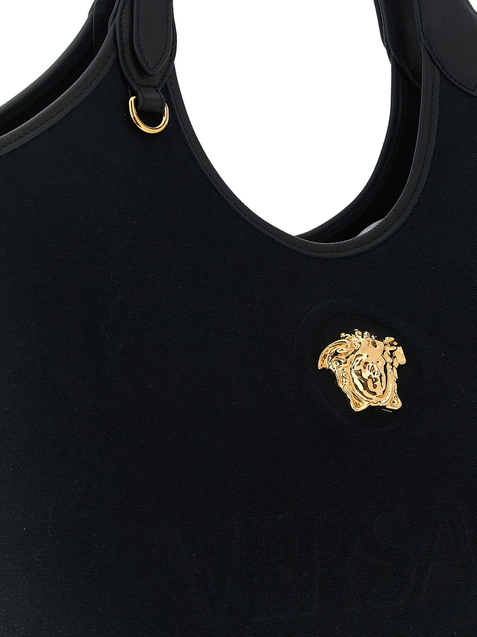 Versace La Medusa Medium Canvas Tote Bag Black