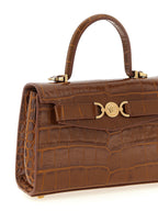 Versace Medusa '95 Croc-Embossed Handbag Cognac