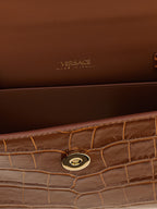 Versace Medusa '95 Croc-Embossed Handbag Cognac