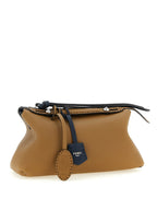 Fendi By The Way Soft Selleria Medium Reversible Handbag Blue Tobacco