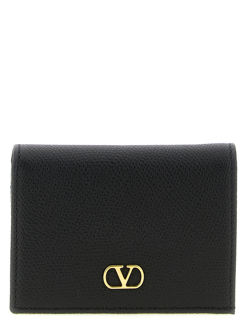 Valentino Garavani Black Leather VLogo Wallet