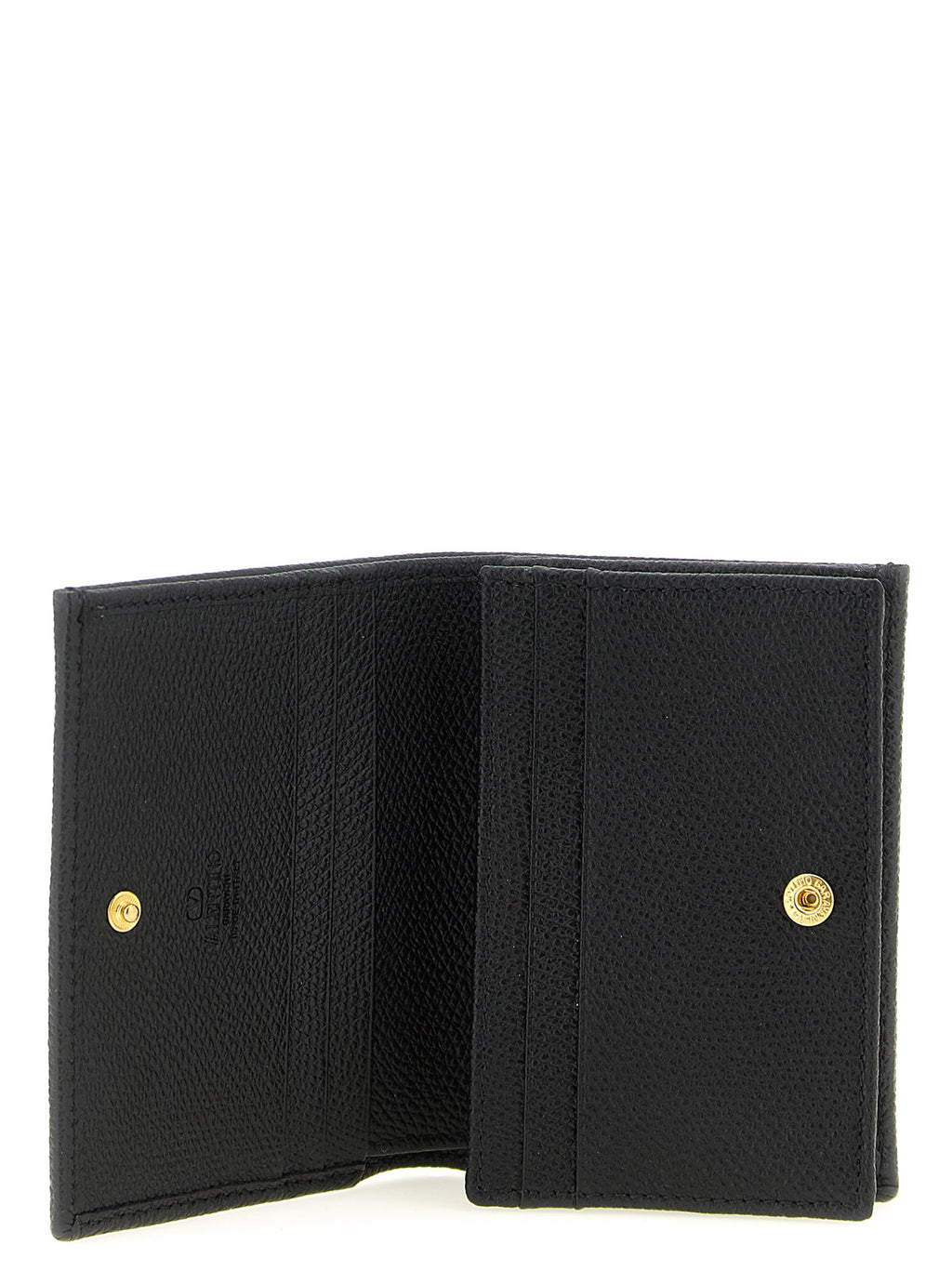 Valentino Garavani Black Leather VLogo Wallet