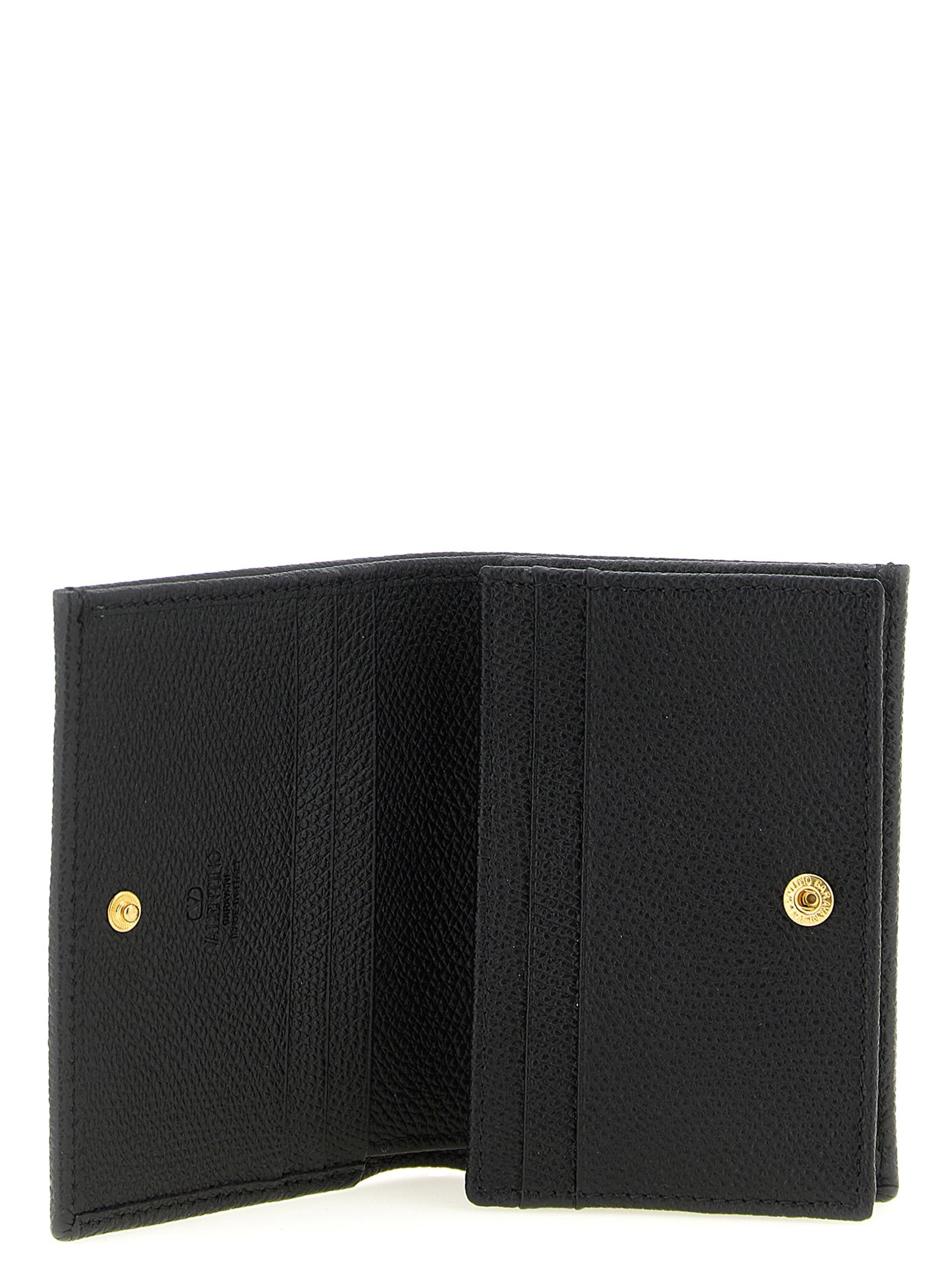 Valentino Garavani Black Leather VLogo Wallet