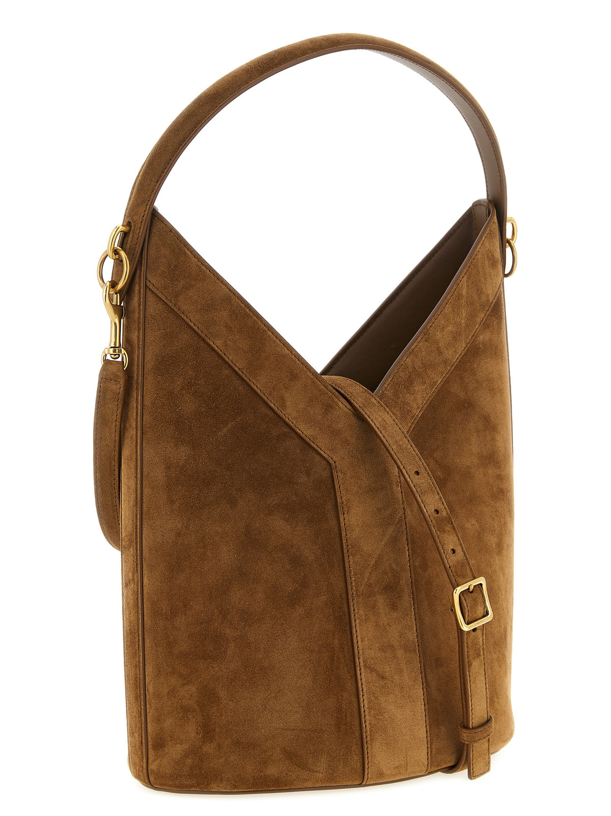 Saint Laurent Y Long Bucket Bag Orange Caramel Cognac