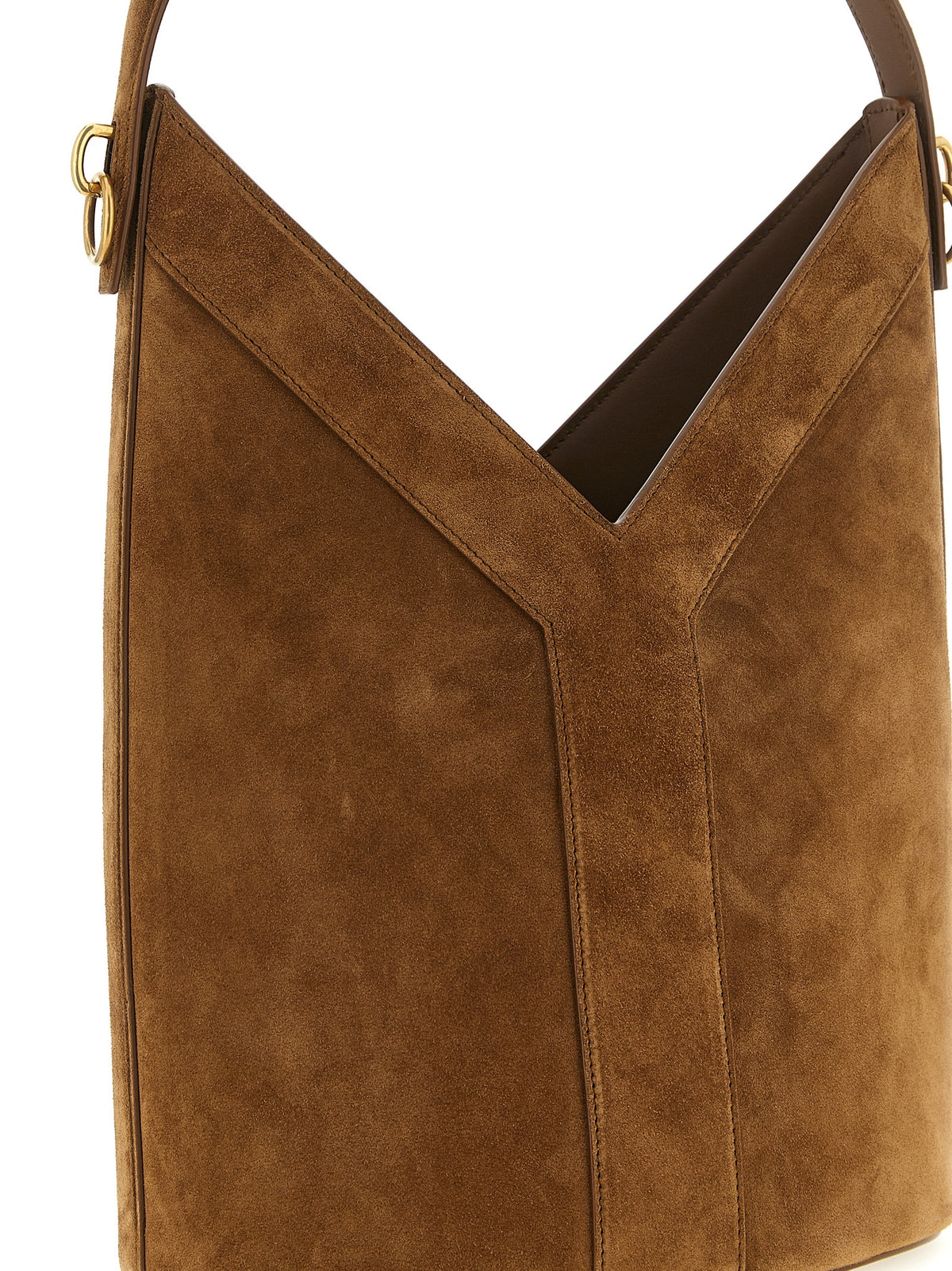 Saint Laurent Y Long Bucket Bag Orange Caramel Cognac