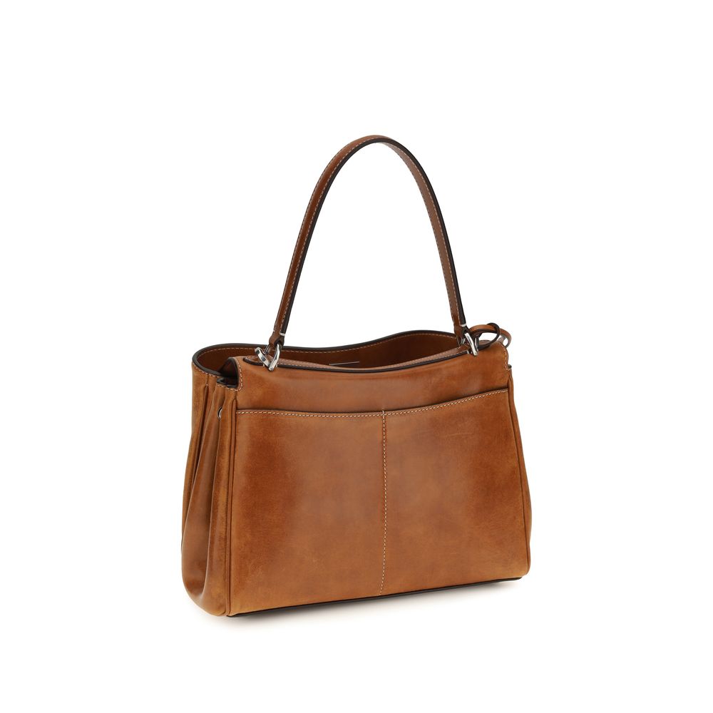 Balenciaga Rodeo Small Lambskin Leather Handbag Tan