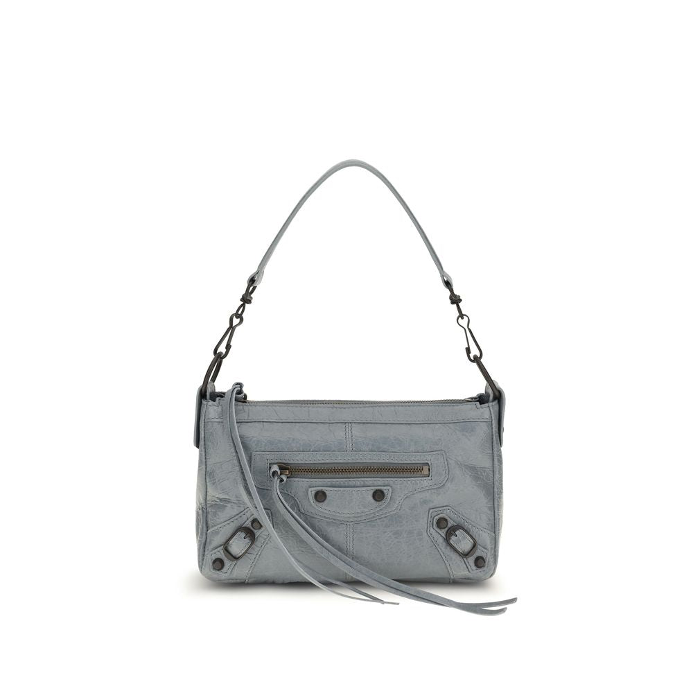 Balenciaga Le City Moto Mini Lambskin Handbag Grey