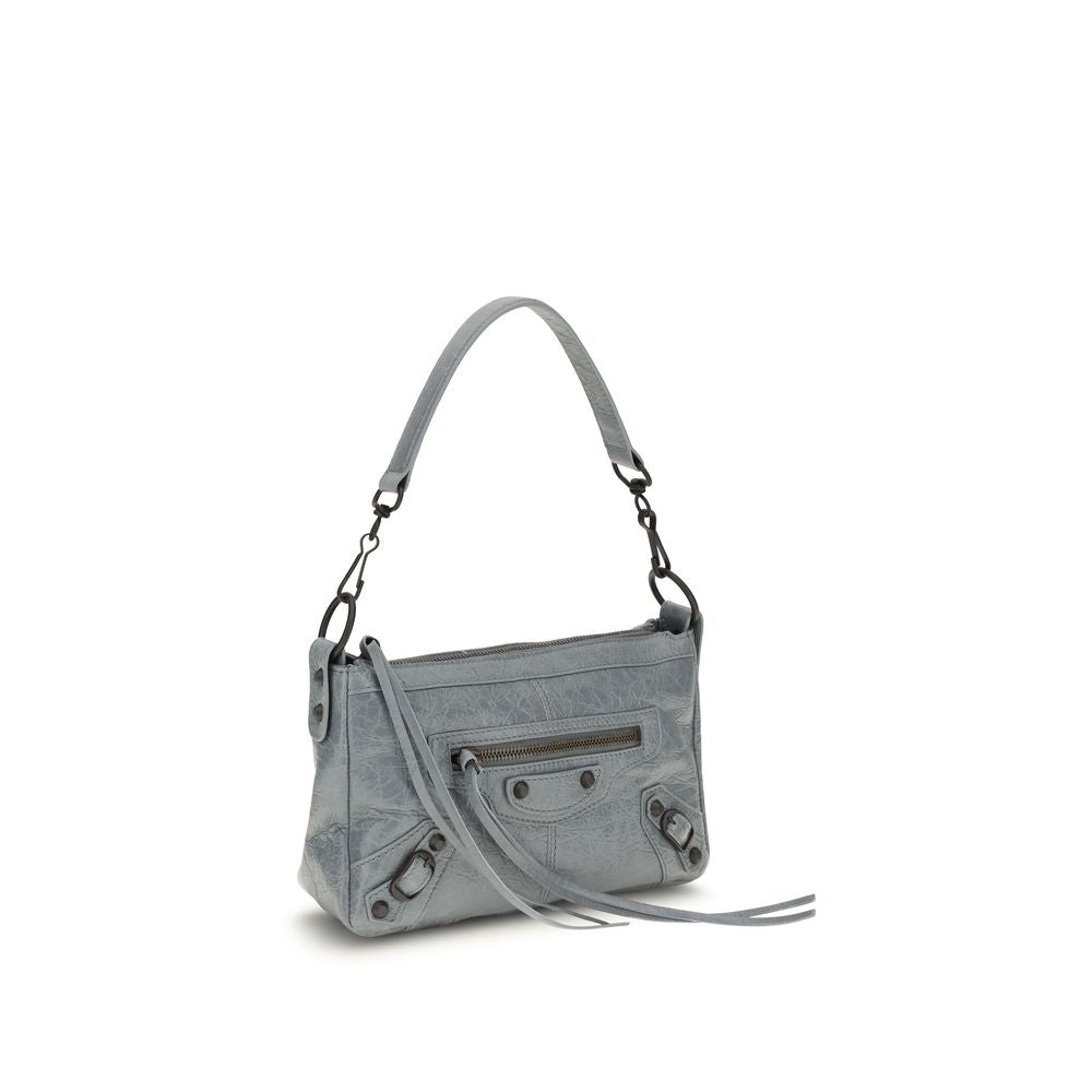 Balenciaga Le City Moto Mini Lambskin Handbag Grey