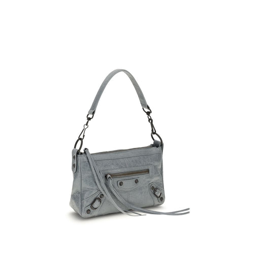 Balenciaga Le City Moto Mini Lambskin Handbag Grey