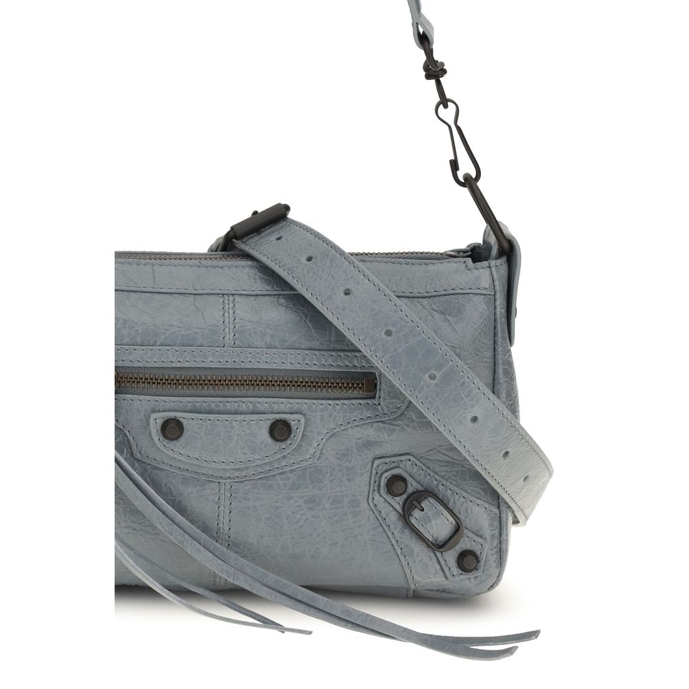 Balenciaga Le City Moto Mini Lambskin Handbag Grey