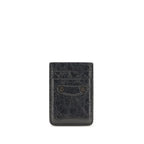 Balenciaga Le City Magnetic Lambskin Card Holder Black