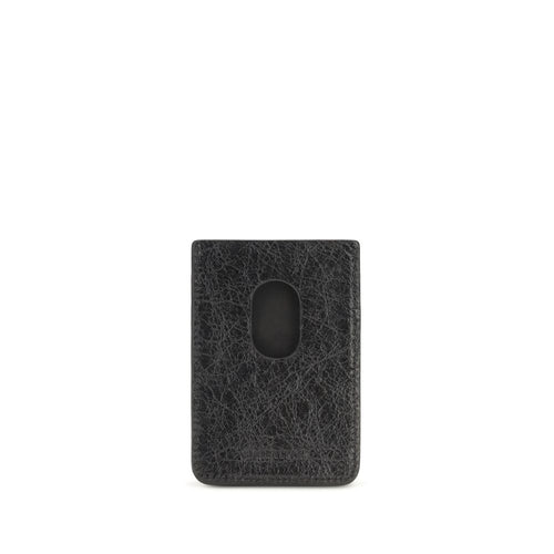 Balenciaga Le City Magnetic Lambskin Card Holder Black
