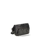 Balenciaga Le City Small Lambskin Messenger Shoulder Bag Black