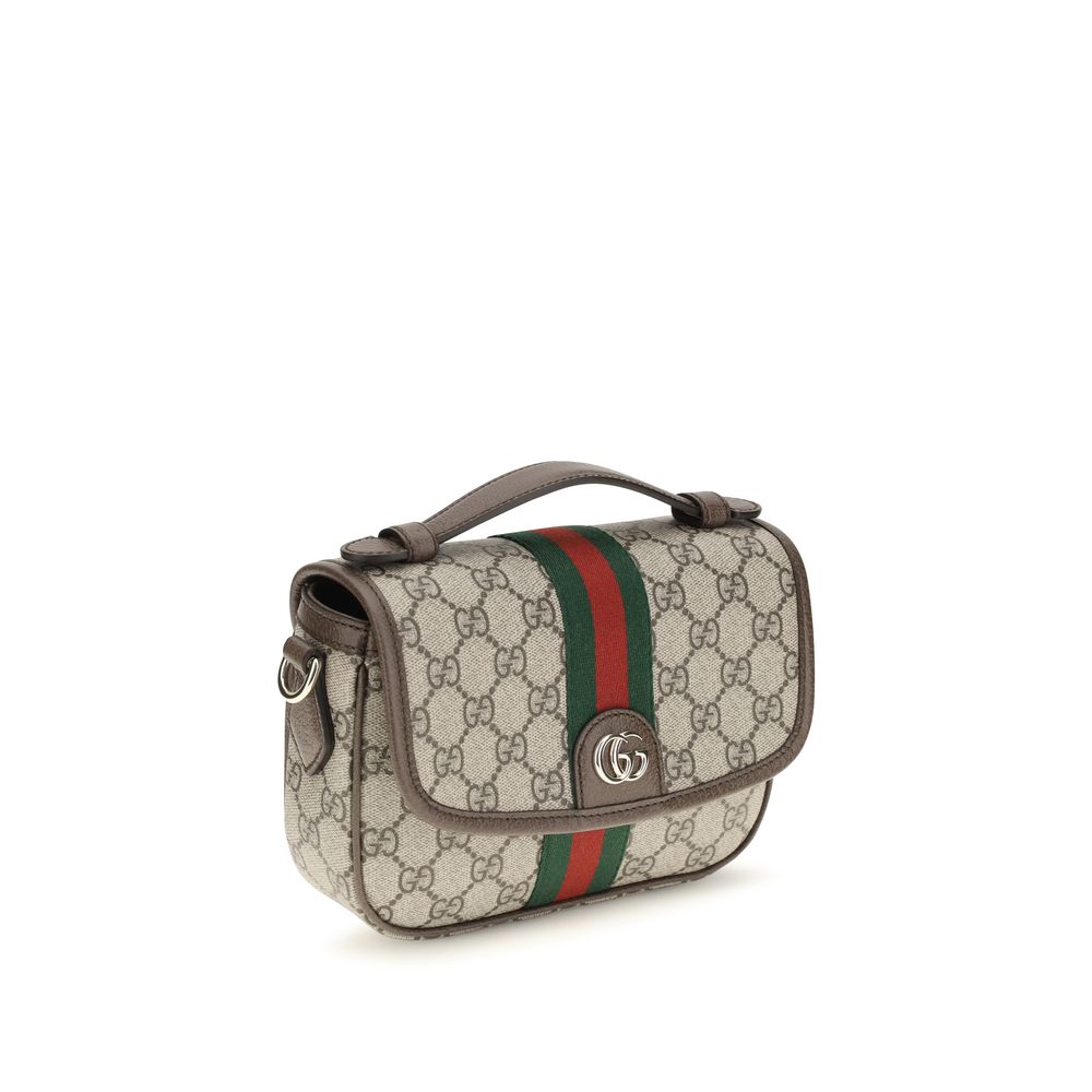 Gucci Ophidia Small Top Handle Bag Beige Ebony
