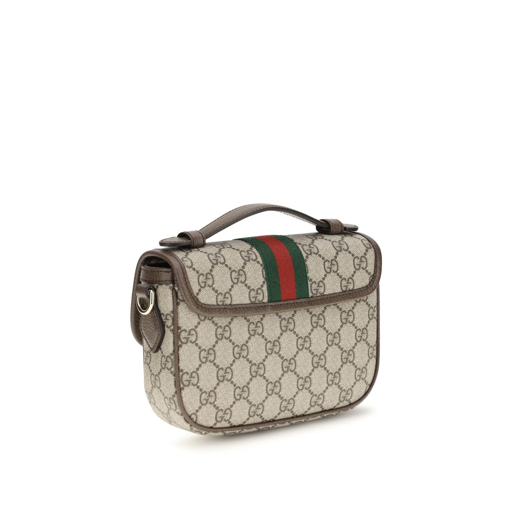 Gucci Ophidia Small Top Handle Bag Beige Ebony