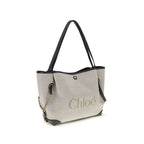 Chloé Clover Tote Bag Natural Beige