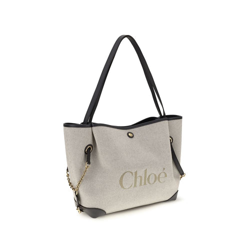 Chloé Clover Tote Bag Natural Beige
