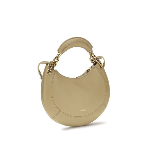 Chloé Marcie Beige Calf Leather Shoulder Bag